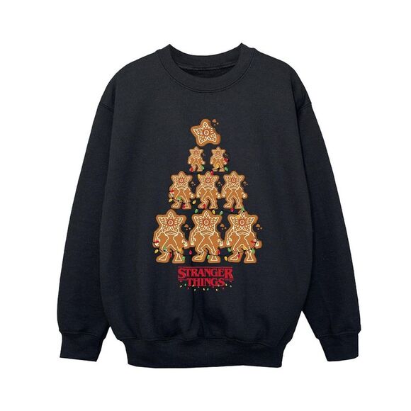 Netflix Boys Stranger Things Gingerbread Sweatshirt / Black